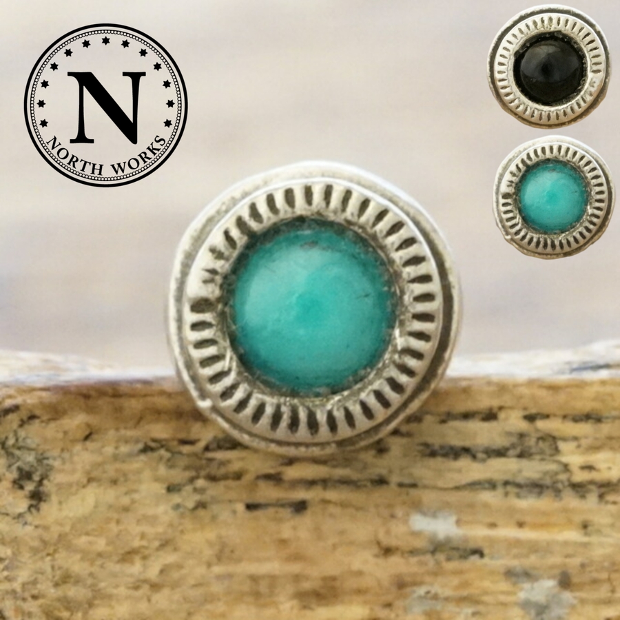 노스웍스 NORTH WORKS 10 코인 터키석 실버 피어싱 귀걸이