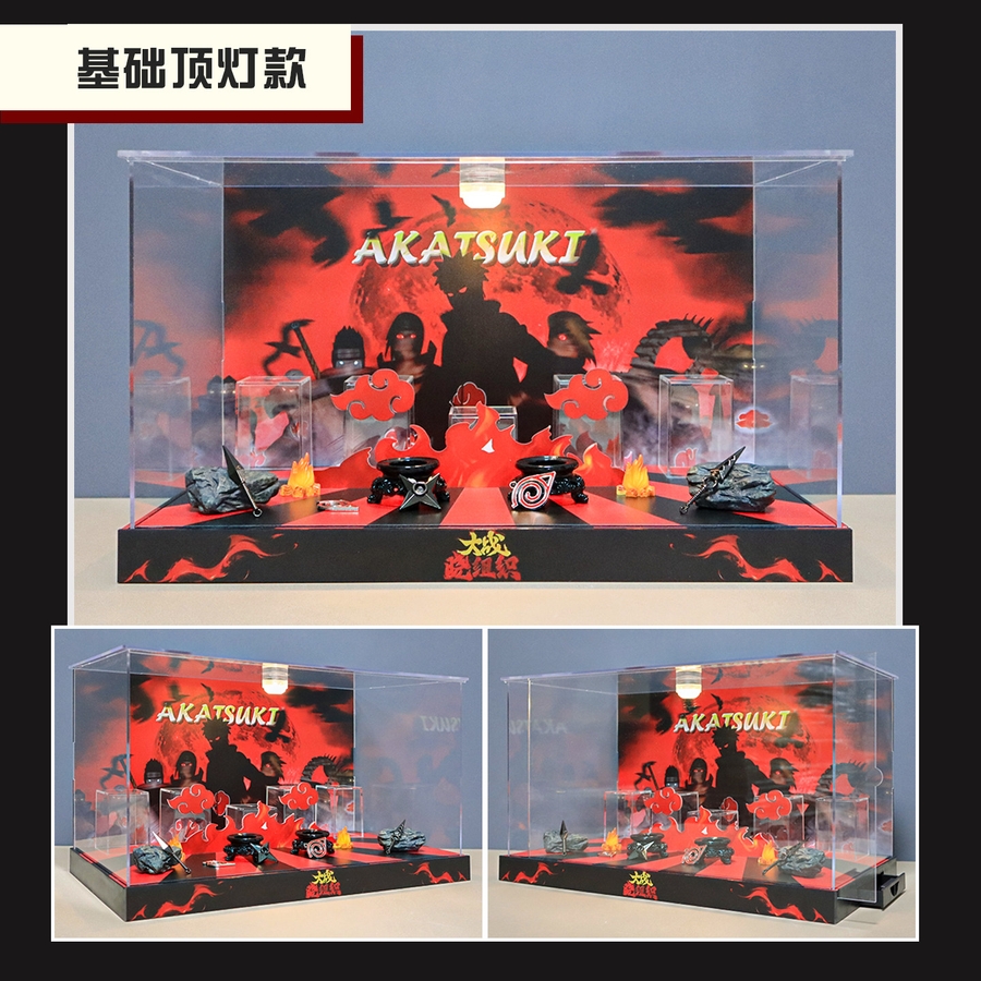 Popmart ナルト疾風伝フィギュアディスプレイケースアカツキショー
