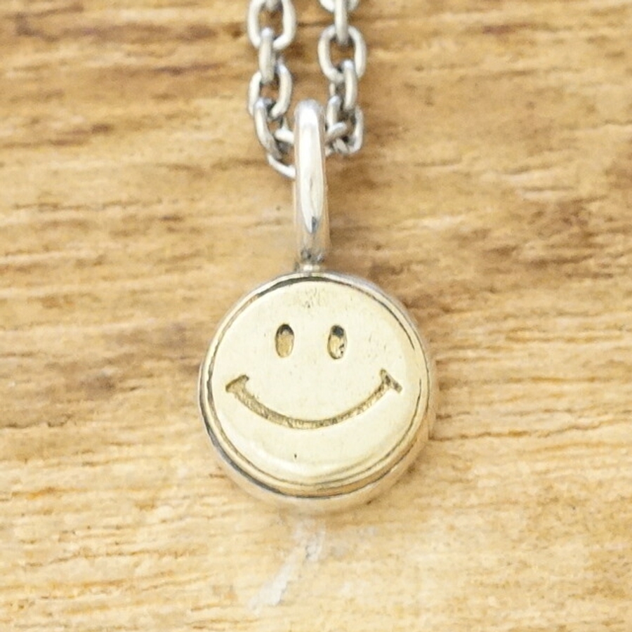 노스웍스 NORTH WORKS 스마일 코인 목걸이 실버 체인 N-655